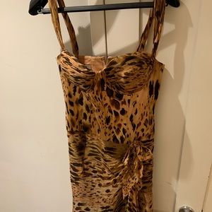 Animal print evening dress